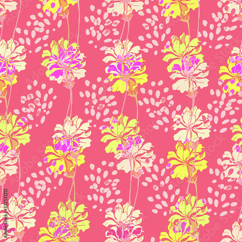 Beautiful seamless floral pattern background.