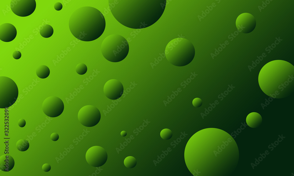 Abstract green circle, 3d round,  organic, background, for holiday, postcard, invitation, business ideas