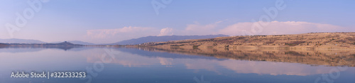 Beautiful Landscape Penorama On The Lake 