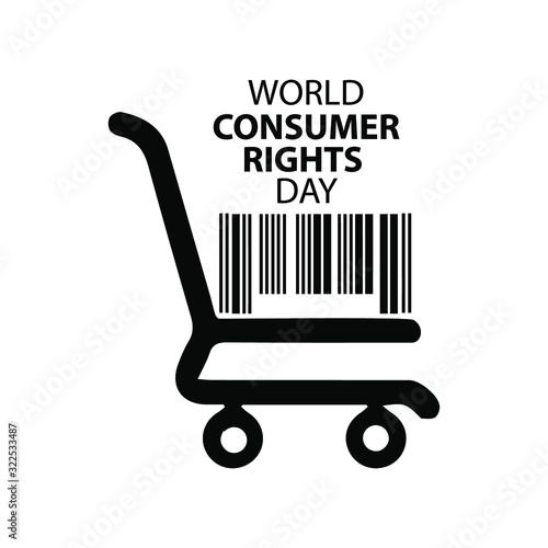 World consumer rights day poster concept. 15 march.