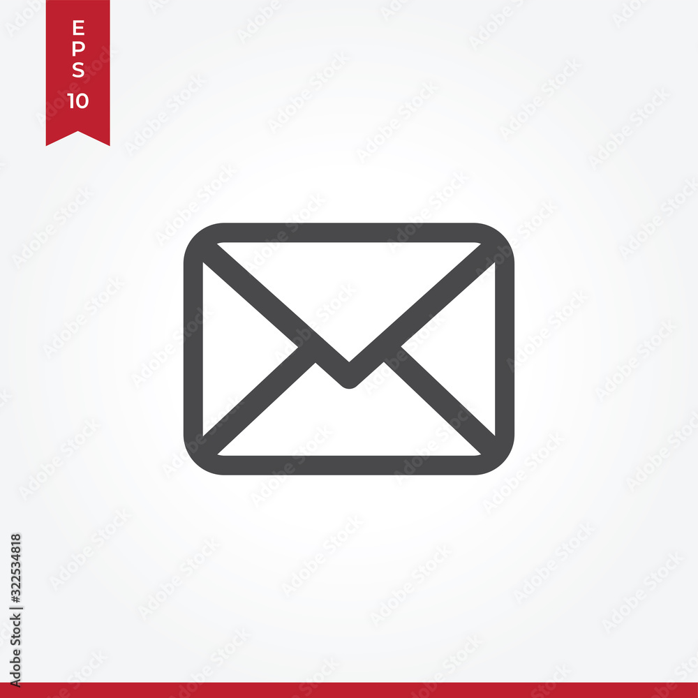 Envelope vector icon in modern style for web site and mobile app Envelope vector icon in modern style for web site and mobile app