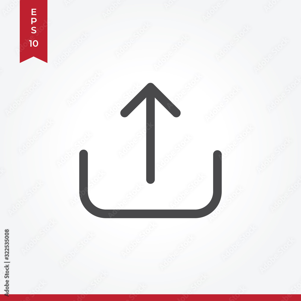 Upload vector icon in modern style for web site and mobile app Upload vector icon in modern style for web site and mobile app