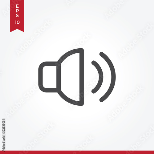 Speaker vector icon in modern style for web site and mobile app