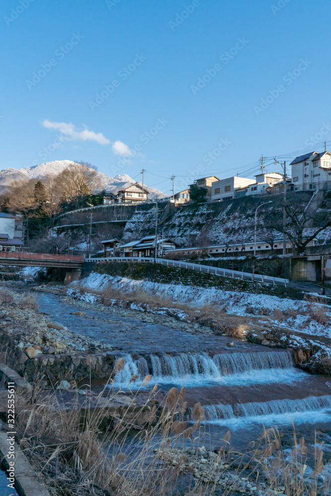 Obraz premium 長野県 渋温泉 横湯川