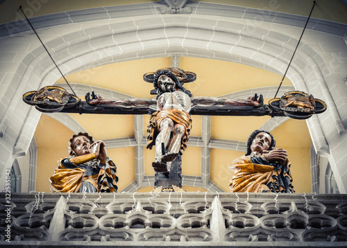 Statues in the St. Elisabeth Cathedral, in Kosice, Slovakia