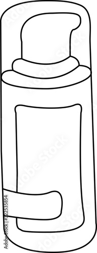  tube for cosmetic in doodle style, vector, for thematic design