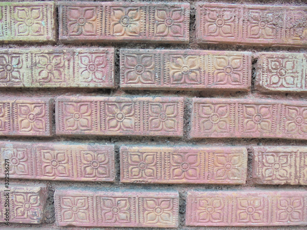  Ancient brick surface in the temple