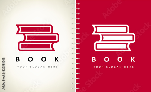 Book logo vector. Education design.