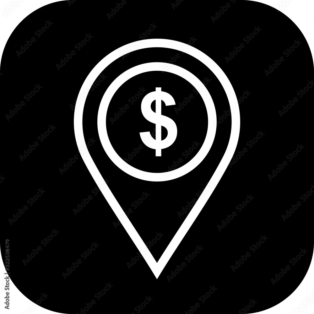 Round edged bank ATM dollar currency Location Icon to use in web application interface. It can also be used for travel and tourism industry. Round edged bank ATM dollar currency Location Icon to use in web application interface. It can also be used for travel and tourism industry.