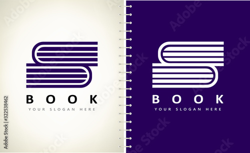Book logo vector. Education design.
