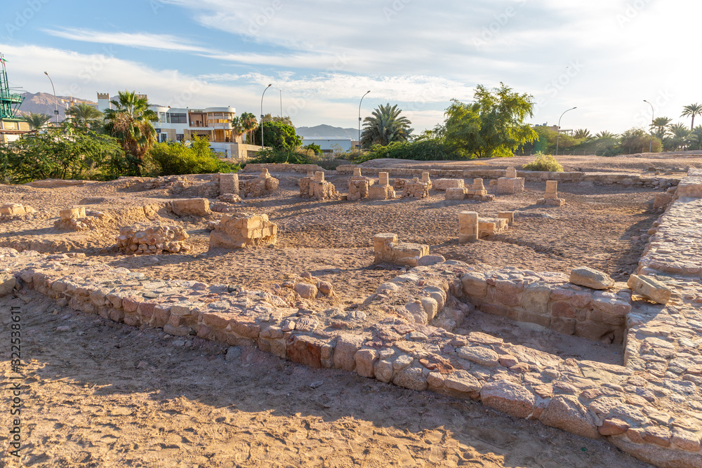 Ruins in Aqaba city. Aqaba city, Jordan