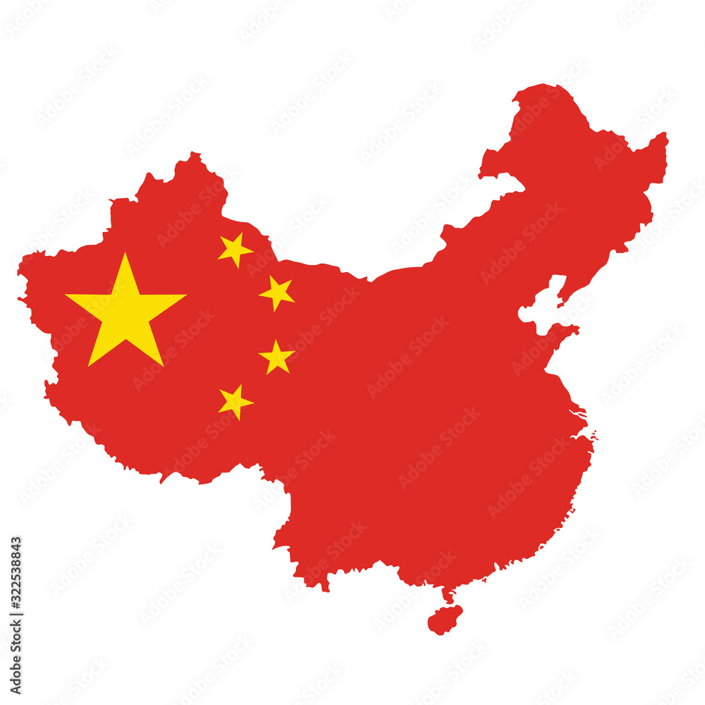 vector political map of China on white background vector political map of China on white background
