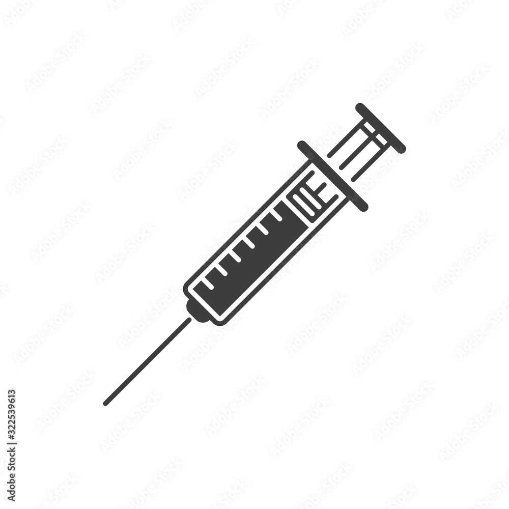 Syringe, injection icon isolated on white background. Vector illustration in flat style. EPS 10. Syringe, injection icon isolated on white background. Vector illustration in flat style. EPS 10.