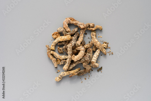 Принти на полотні Chinese medicine Jiangcan or Bombyx Batryticatus or Stiff Silkworm