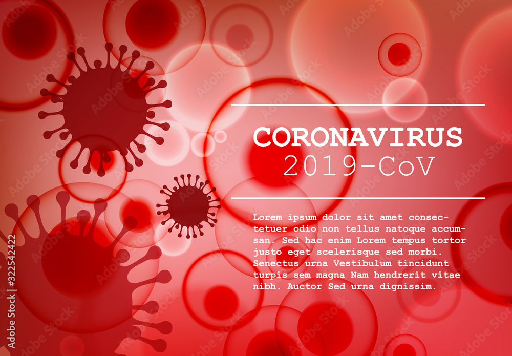 Flyer template with coronavirus information Flyer template with coronavirus information