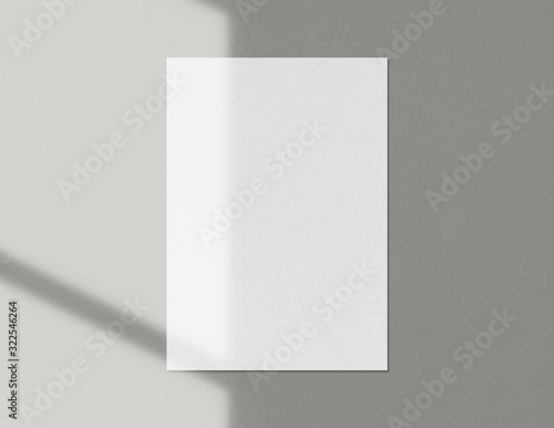 Realistic blank of A3 and A4 paper mockup. Blank white paper with soft light. Photo mockup with clipping path. Template for branding identity.