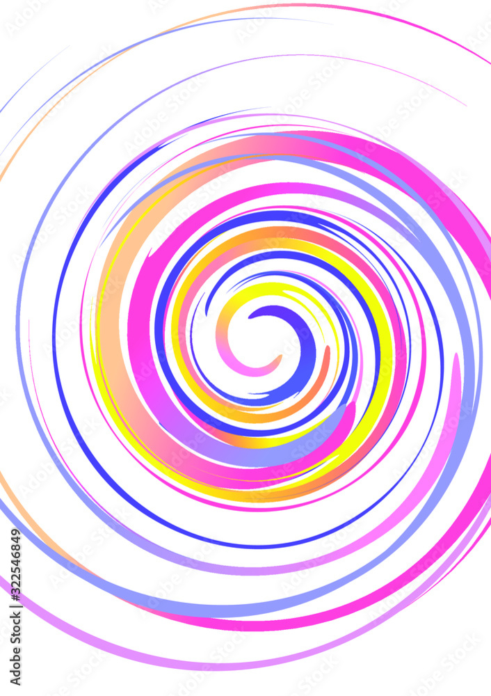Abstract drawing of stains of multicolor paints are spilling spirally isolated on white background vector Abstract drawing of stains of multicolor paints are spilling spirally isolated on white background vector