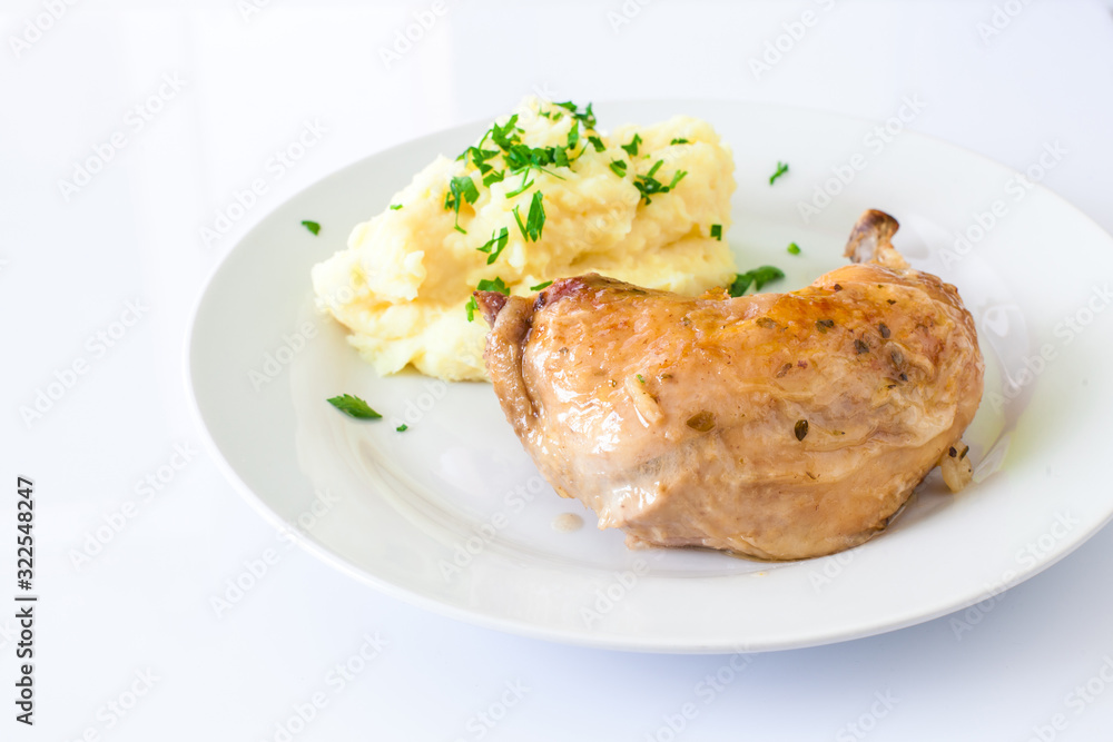 Chicken drumstick with potato Chicken drumstick with potato