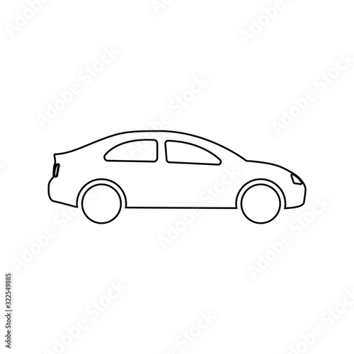 Car icon in simple style. Vector illustration EPS 10