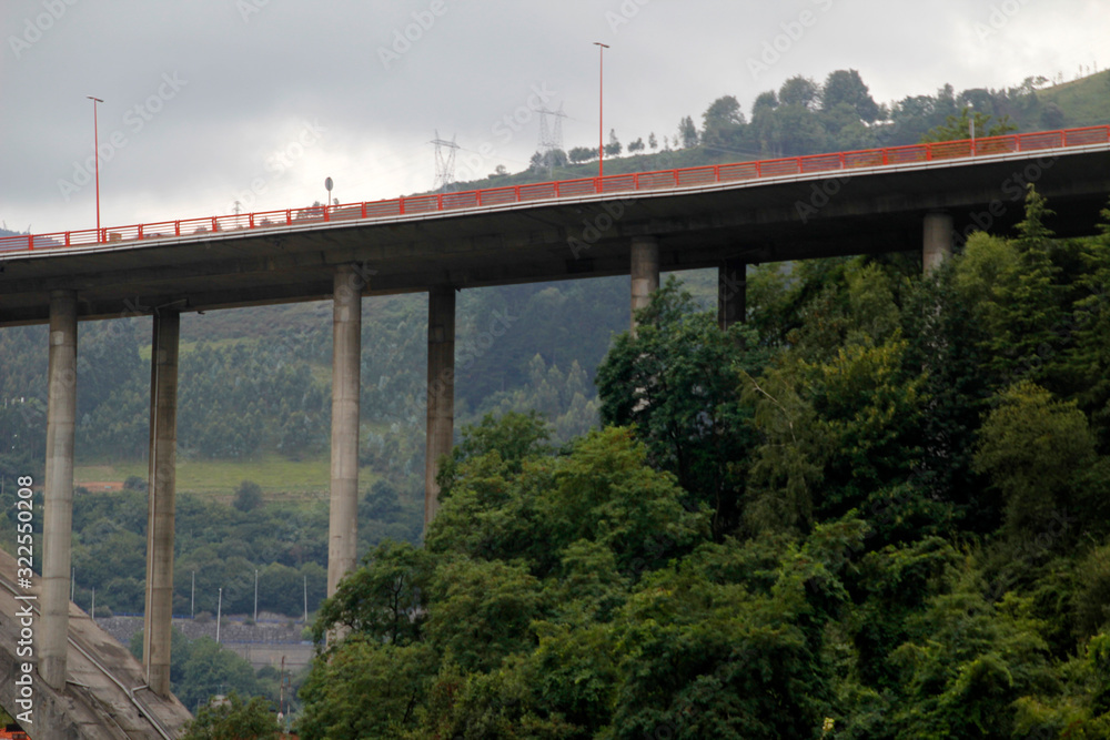 Concrete bridge in the suburbs of Bilbao Concrete bridge in the suburbs of Bilbao