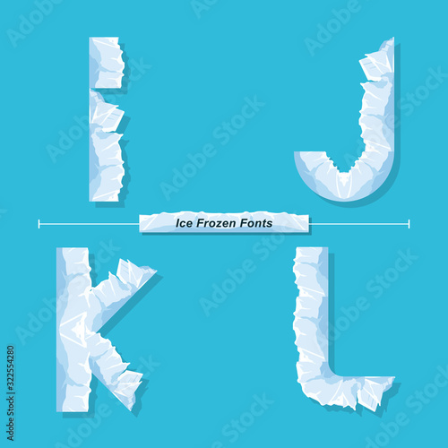 Alphabet Ice Frozen style in a set IJKL