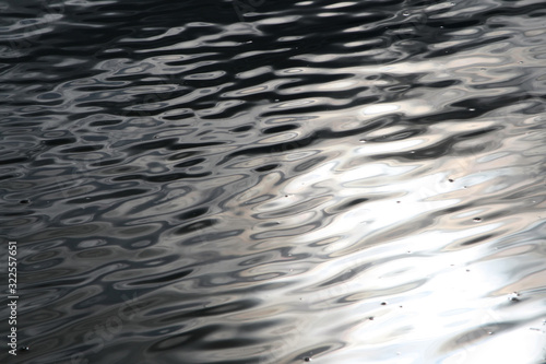 Wavy water surface with sun glare