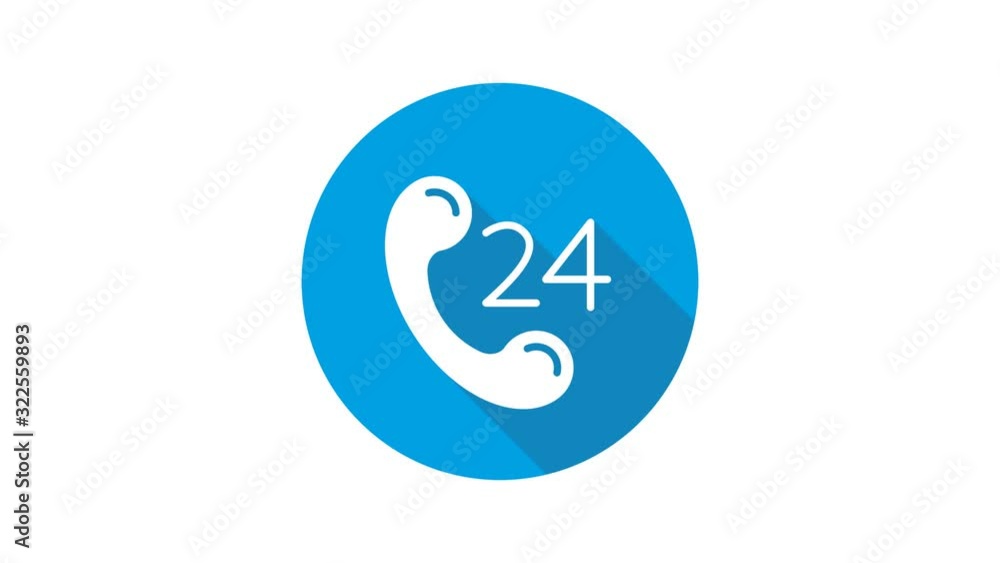 Blue motion graphic icon animation 24 support Blue motion graphic icon animation 24 support
