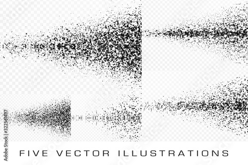 Abstract particles on transparent background