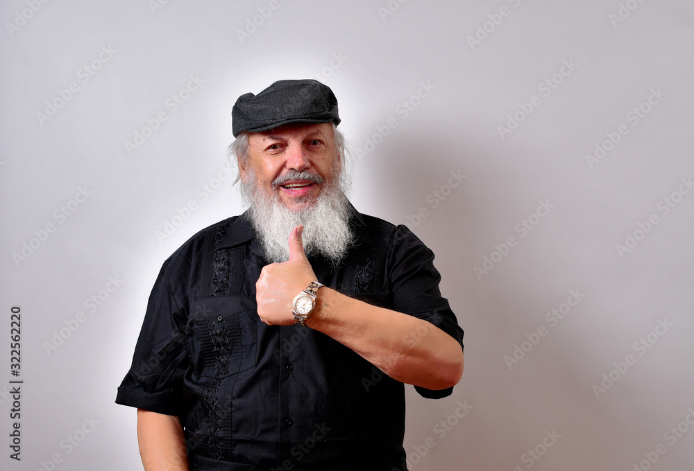 happy old man stock photo