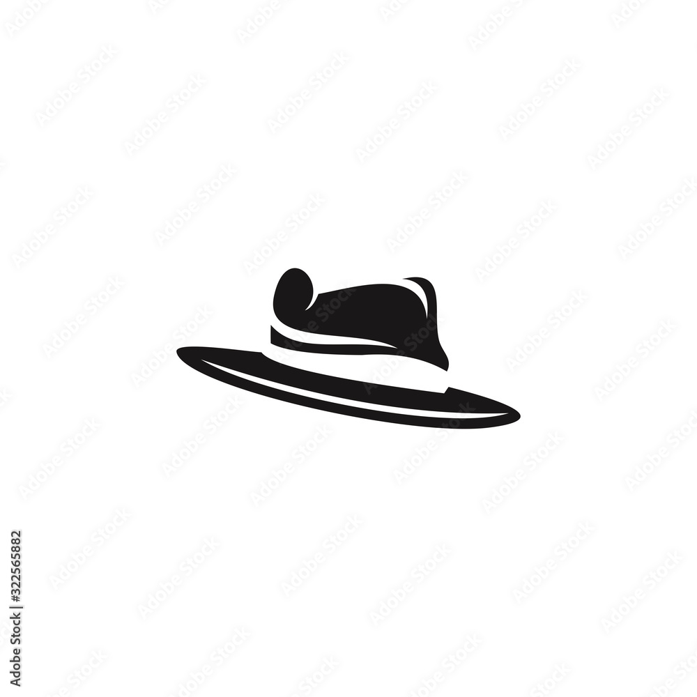 Hat logo vector abstract shape template modern Hat logo vector abstract shape template modern