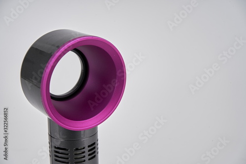 Black Air Multiplier in white background, it can make the air more fresh and cool in summer