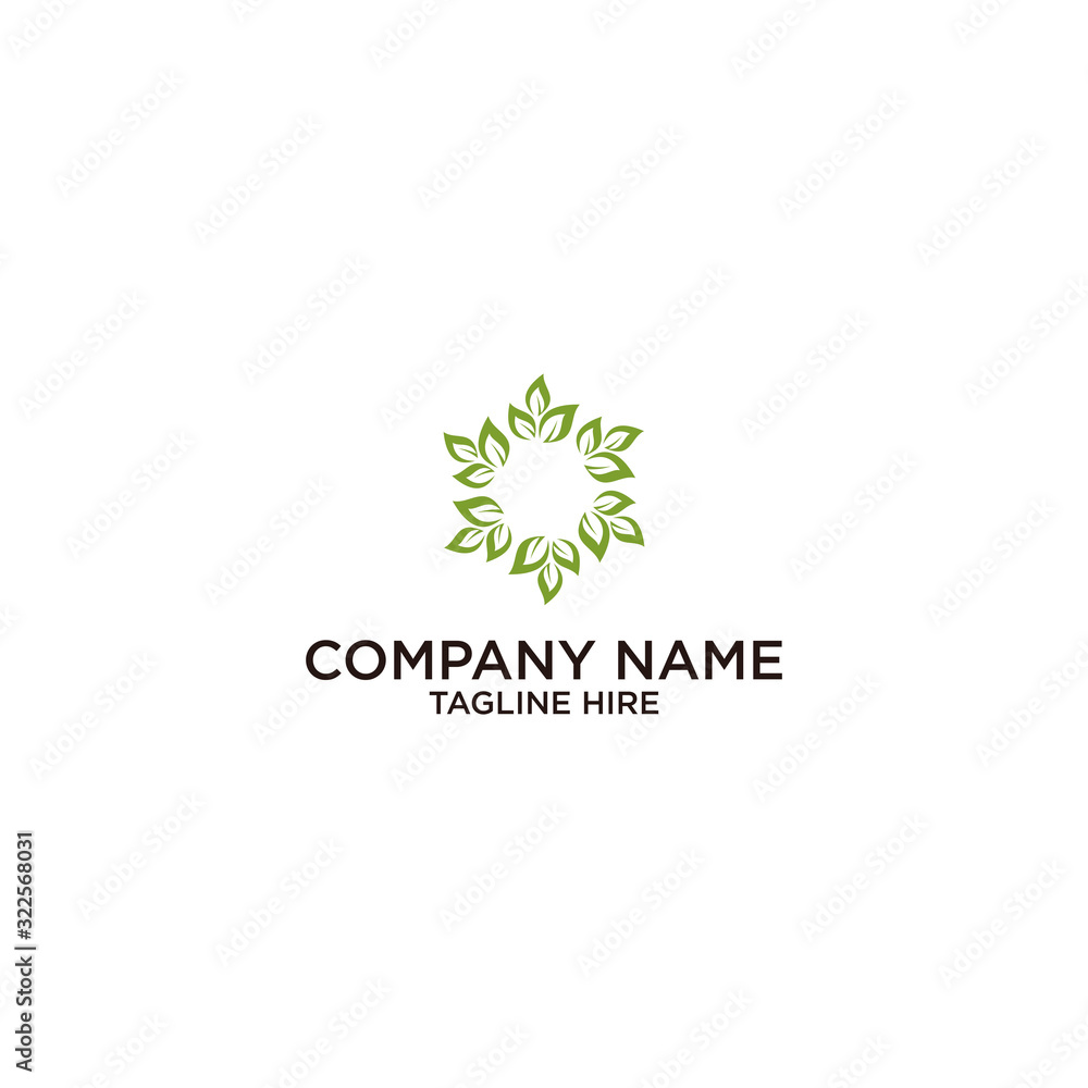 Abstract green leaf logo icon vector design Abstract green leaf logo icon vector design