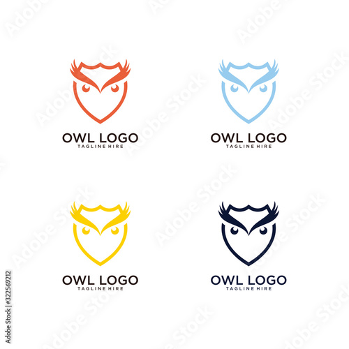 owl logo vector icon illustration line art download quality photo