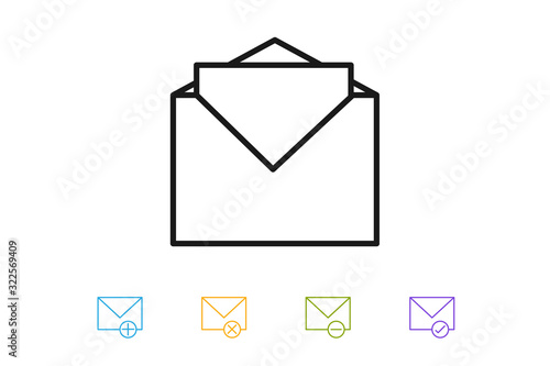 Mail box icon vector