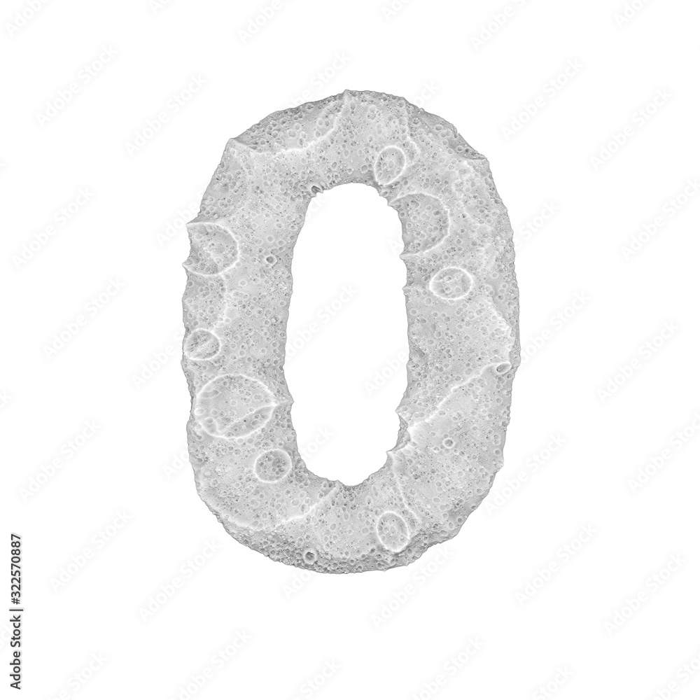 Moon stylized number Moon stylized number
