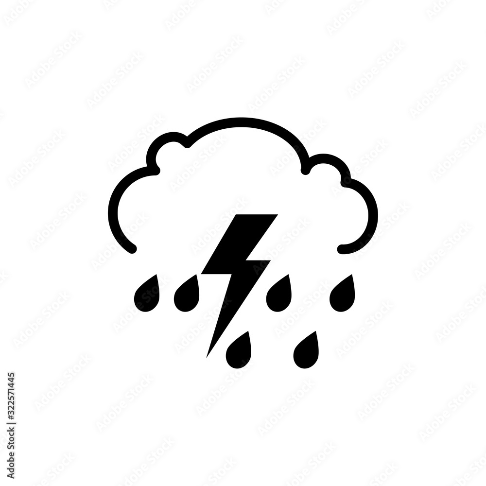 thunderstorm icon design vector logo template EPS 10 thunderstorm icon design vector logo template EPS 10