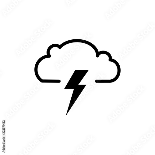 thunderstorm icon design vector logo template EPS 10