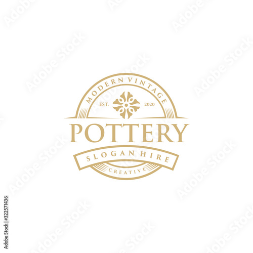 vintage logo pottery for inspiration.