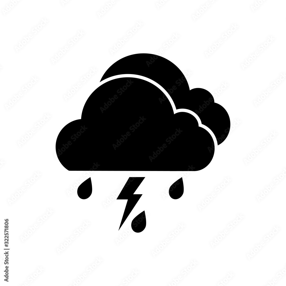 thunderstorm icon design vector logo template EPS 10 thunderstorm icon design vector logo template EPS 10