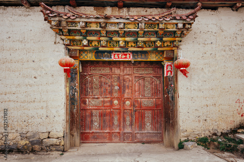 Tibetan old style vintage door , popular in China and tibetan areas 