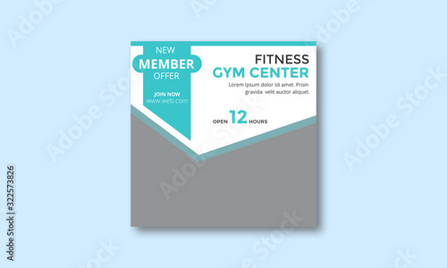 Gym instagram post banner layout