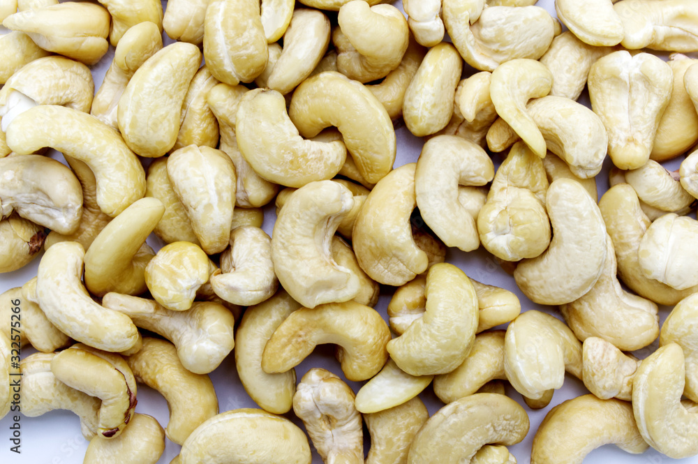 Cashew nuts, texture and background. Top view. Cashew nuts, texture and background. Top view.