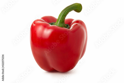 Sweet pepper isolated against white background photo