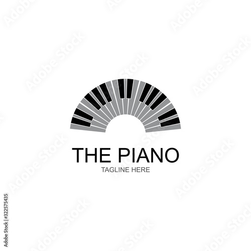 Piano Logo Design Template