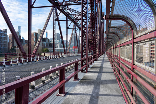 Roosevelt Island Bridge with a Pedestrian Path leading to Roosevelt Island in New York City © James