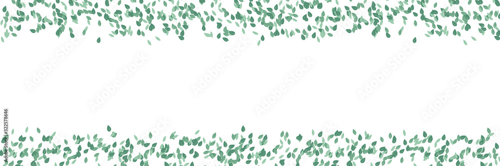 Green leaf leaves frame abstract background.