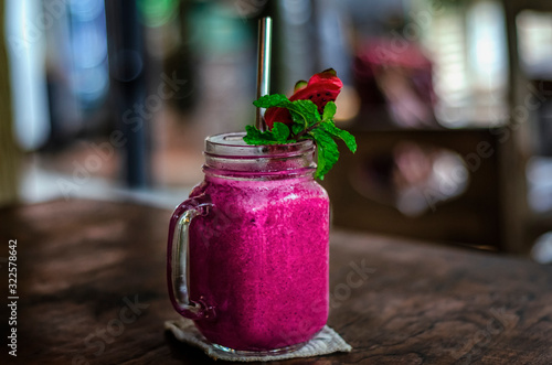 Dragon fruit smoothie. Healthy Drinks in Bali