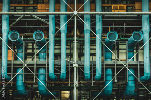 Obraz na płótnie Pipes and Vents Centre Pompideu, Paris w salonie