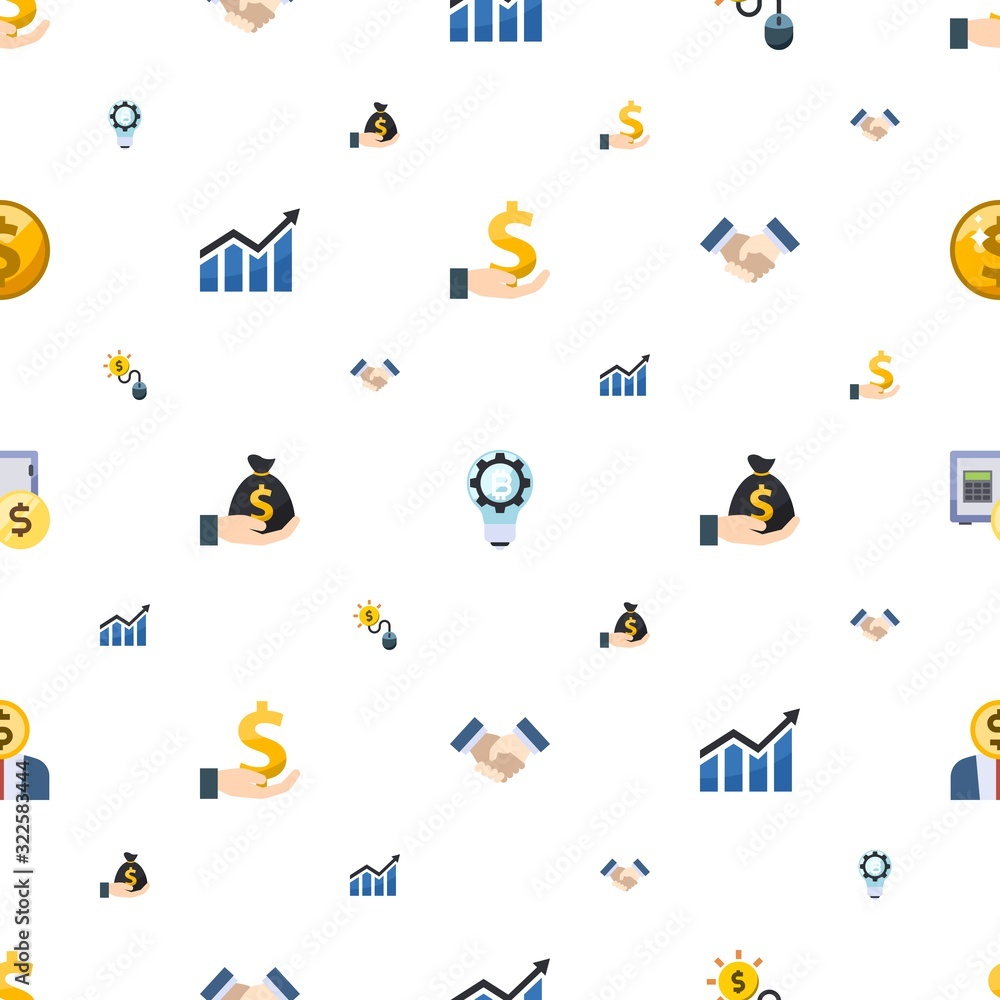 finance icons pattern seamless