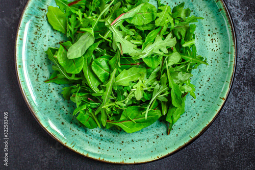 Healthy salad  leaves mix salad  mix micro green  juicy snack . food background  Top imsge 